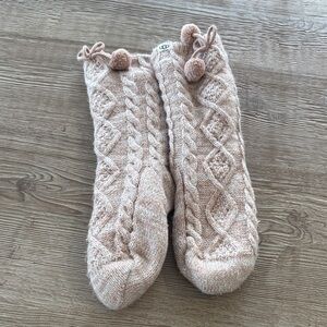 UGG Blush Cable Knit Slipper Socks
